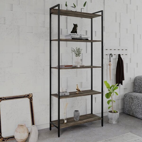 Estante Para Livros Industrial Aço Multiuso 5 Prateleiras 187