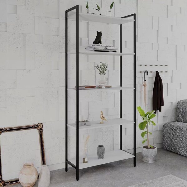 Estante Para Livros Industrial Aço Multiuso 5 Prateleiras 187