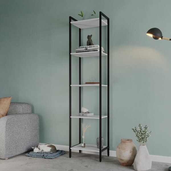 Estante Para Livros Industrial Aço Multiuso 5 Prateleiras 187