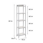 Estante Para Livros Industrial Aço Multiuso 5 Prateleiras 187