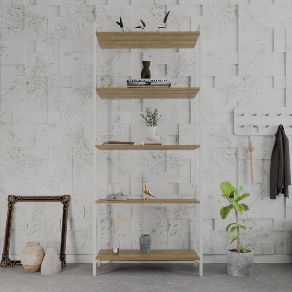 Estante Para Livros Industrial Aço Multiuso 5 Prateleiras 187