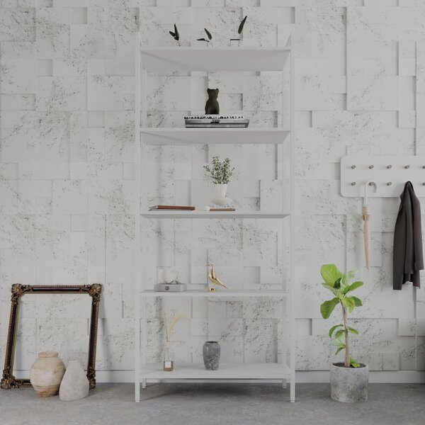 Estante Para Livros Industrial Aço Multiuso 5 Prateleiras 187