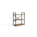 Estante Para Livros Industrial Baixa 3 Prateleiras 89cmx72cm