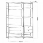 Estante Para Livros Industrial Benjamin 4 Gavetas Off White -