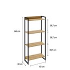 Estante Para Livros Industrial Multiuso 4 Prateleiras 146x60c