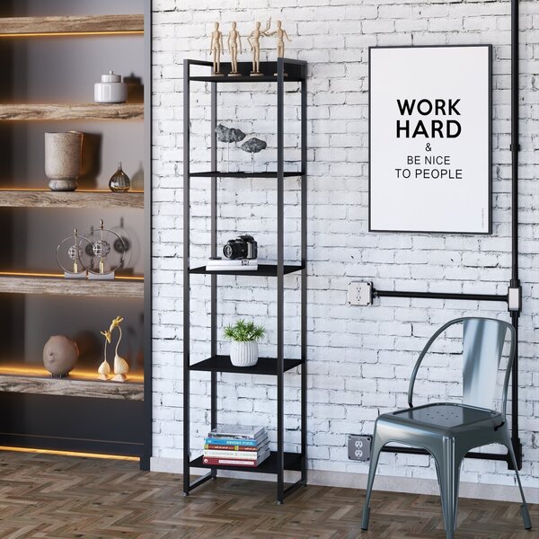 Estante Para Livros Industrial Multiuso 5 Prateleiras 187x45c