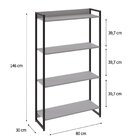Estante Para Livros Industrial Multiuso 5 Prateleiras 187x60c