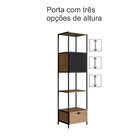 Estante Para Livros Industrial Retrô Alta 1 Porta 1 Gaveta Ma
