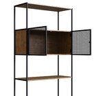 Estante Para Livros Industrial Retrô Alta 2 Portas 1 Gaveta M