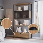 Estante Para Livros Industrial Retrô Alta 2 Portas 1 Gaveta M