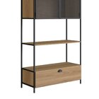 Estante Para Livros Industrial Retrô Alta 2 Portas 1 Gaveta M