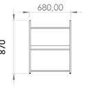 Estante Para Livros Industrial Urbana Preto/mel