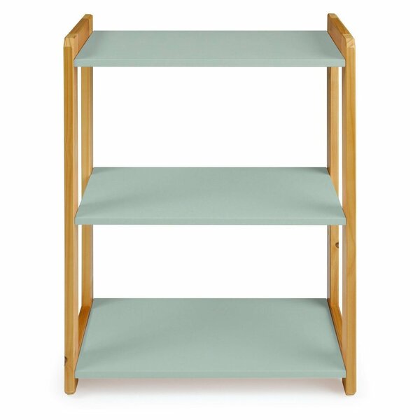 Estante Para Livros Infantil 75x54x30cm Verde Bebê/amêndoa