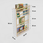 Estante Para Livros Infantil Com 3 Prateleiras Organizadoras