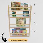 Estante Para Livros Infantil Com 3 Prateleiras Organizadoras