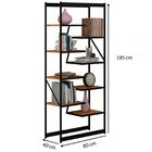 Estante Para Livros Innovare 8 Prateleiras Preto/canela/rústi