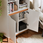 Estante Para Livros Livreiro Com 2 Portas E Nichos Branco / F