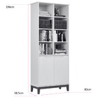 Estante Para Livros Livreiro Com 2 Portas E Nichos Off White