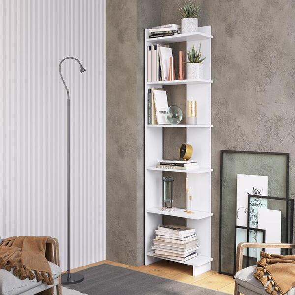 Estante Para Livros Livreiro Com 6 Prateleiras Branco