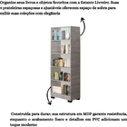 Estante Para Livros Livreiro Giovana Natural 4 Prateleira