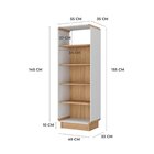 Estante Para Livros Livreiro Office Canto Curvo Com 4 Pratele