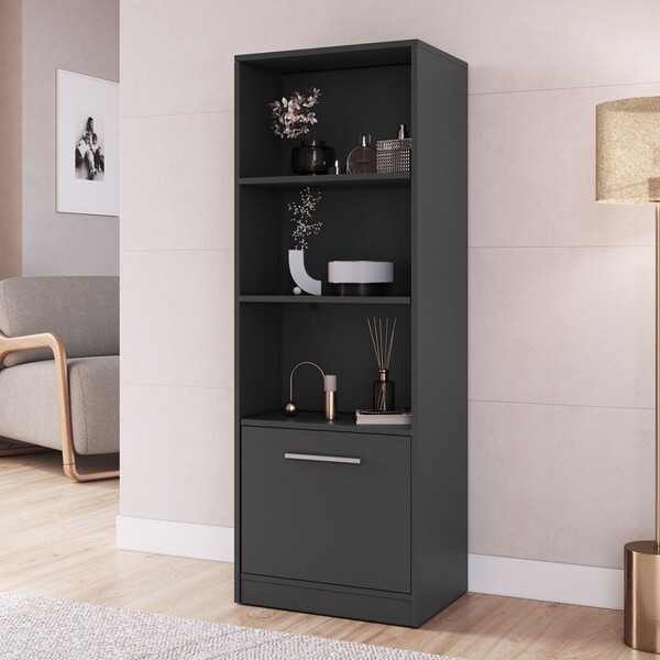 Estante Para Livros Lock 1 Porta Com Compartimento Oculto Gra