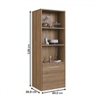 Estante Para Livros Lock 1 Porta Com Compartimento Oculto Mel