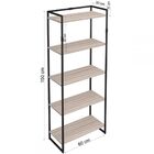 Estante Para Livros Londres 5 Prateleiras Carvalho/preto - No