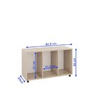 Estante Para Livros Modular 3 Nichos Mônaco Amadeirado Montan