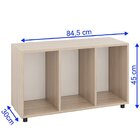 Estante Para Livros Modular 3 Nichos Mônaco Amadeirado Montan