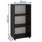 Estante Para Livros Modular 3 Nichos Mônaco Drd Móveis Preto