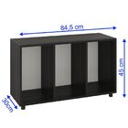 Estante Para Livros Modular 3 Nichos Mônaco Drd Móveis Preto