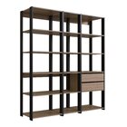 Estante Para Livros Modular 3 Peças Com 2 Gavetas E 14 Nichos