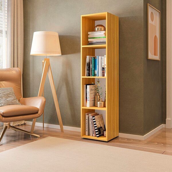 Estante Para Livros Modular 4 Nichos 141cm X 30cm Marselha Fr