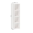 Estante Para Livros Modular 4 Nichos 141cmx30cm Marselha Bran