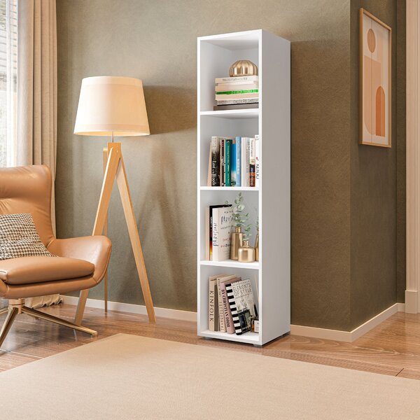 Estante Para Livros Modular 4 Nichos 141cmx30cm Marselha Bran