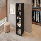 Estante Para Livros Modular 4 Nichos Delta Preto