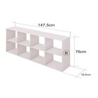 Estante Para Livros Modular 4x2 Dominox Preto