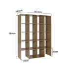 Estante Para Livros Modular 4x5 Prisma Yescasa Álamo