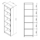 Estante Para Livros Modular Biblioteca Zatto Slim Branco Da H
