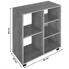 Estante Para Livros Moma 3 Prateleiras Com Rodizio Amadeirado