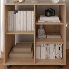 Estante Para Livros Moma 3 Prateleiras Com Rodizio Amadeirado