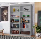 Estante Para Livros Multiuso 178cmx102cm Larissa Cinza