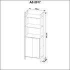 Estante Para Livros Multiuso 2 Portas Embaixo 1,85x65m Haia Y