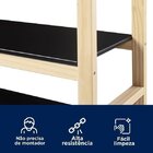 Estante Para Livros Multiuso 4 Prateleiras Alta Madeira Maciç