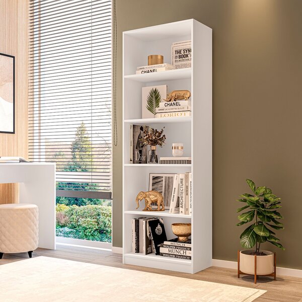 Estante Para Livros Multiuso 5 Nichos 175cmx52cm Montreal Yes