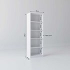 Estante Para Livros Multiuso 5 Nichos 175cmx52cm Montreal Yes