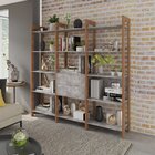 Estante Para Livros Multiuso 5 Prateleiras 1,85x1,9m Haia Yes