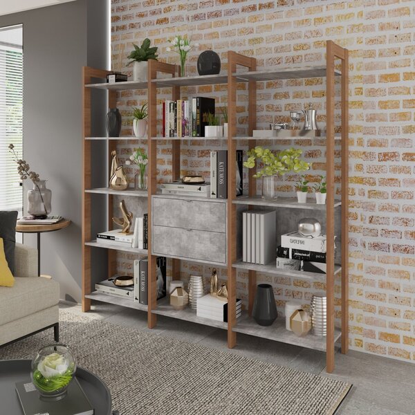 Estante Para Livros Multiuso 5 Prateleiras 1,85x1,9m Haia Yes