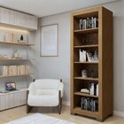 Estante Para Livros Multiuso 5 Prateleiras Flex  Cinamomo